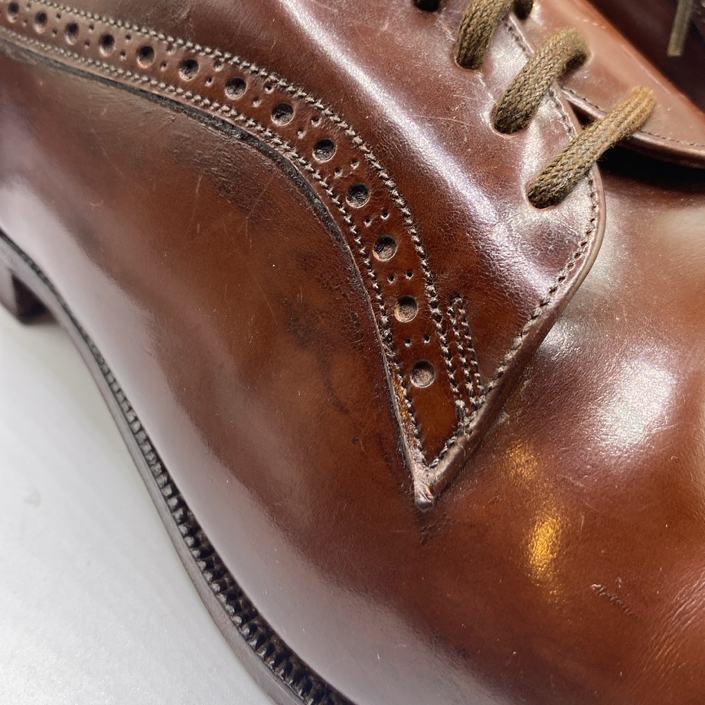Church's Custom Grade Men Size 11 Brown Leather Plain Toe Derby Dress Shoes - Picture 14 of 16